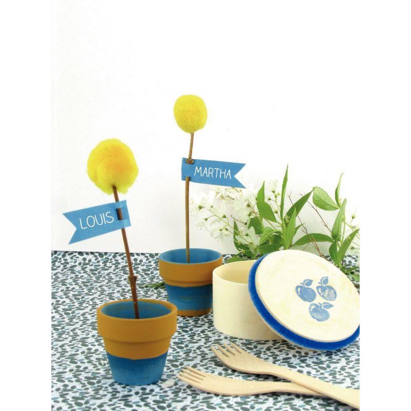 Lot de 10 pots en terre cuite, hauteur 4 cm