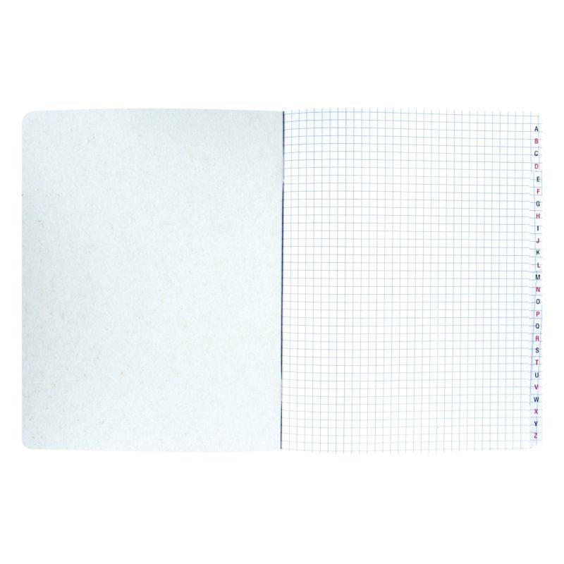 Répertoire piqué 96 pages, format 17x22 cm, quadrillé 5x5, papier 70g