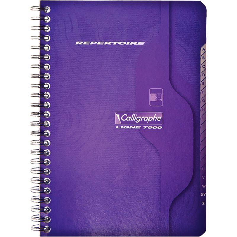 Répertoire à reliure intégrale 180 pages, format A5, quadrillé 5x5, papier 70g