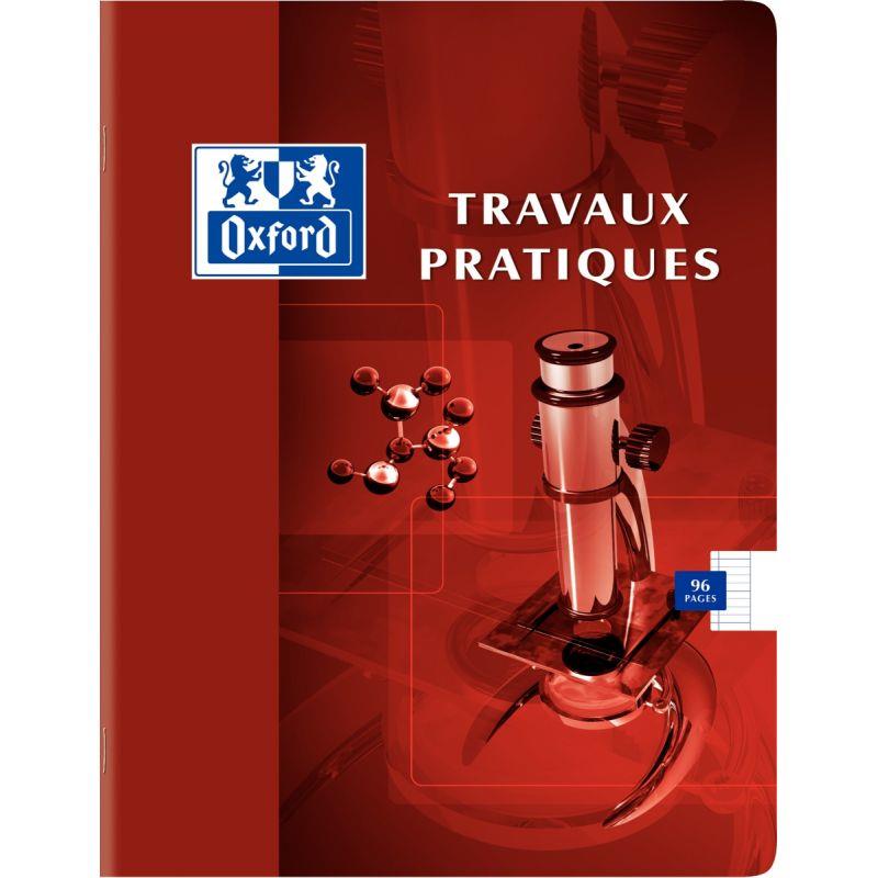 Cahier de travaux pratiques OXFORD, piqûre 96 pages, format 17x22 cm, seyès 90g / dessin 120g