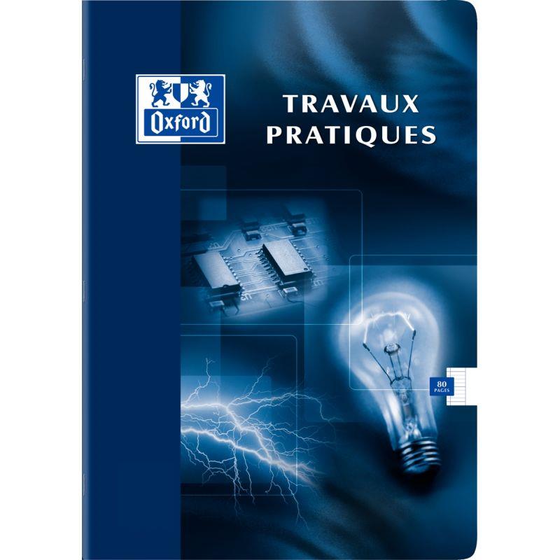Cahier de travaux pratiques OXFORD, piqûre 80 pages, format A4, seyès 90g / dessin 120g