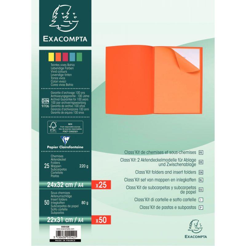 Kit de 25 chemises 210g + 50 sous-chemises 80g ROCK"S