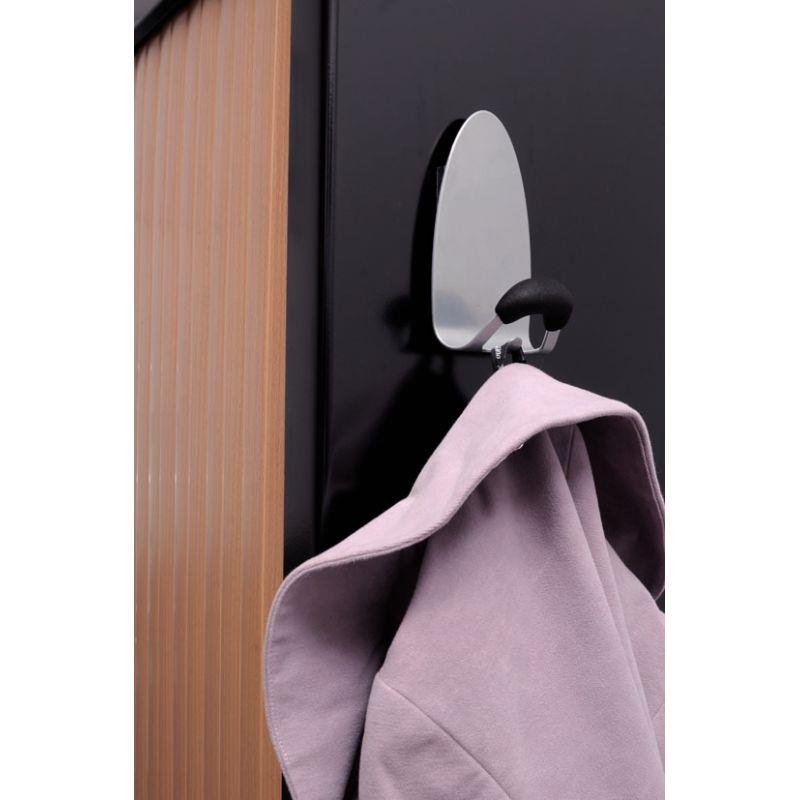 Patère magnétique mousse 7,4 x 6,8 x 14,3 cm gris métal et noir