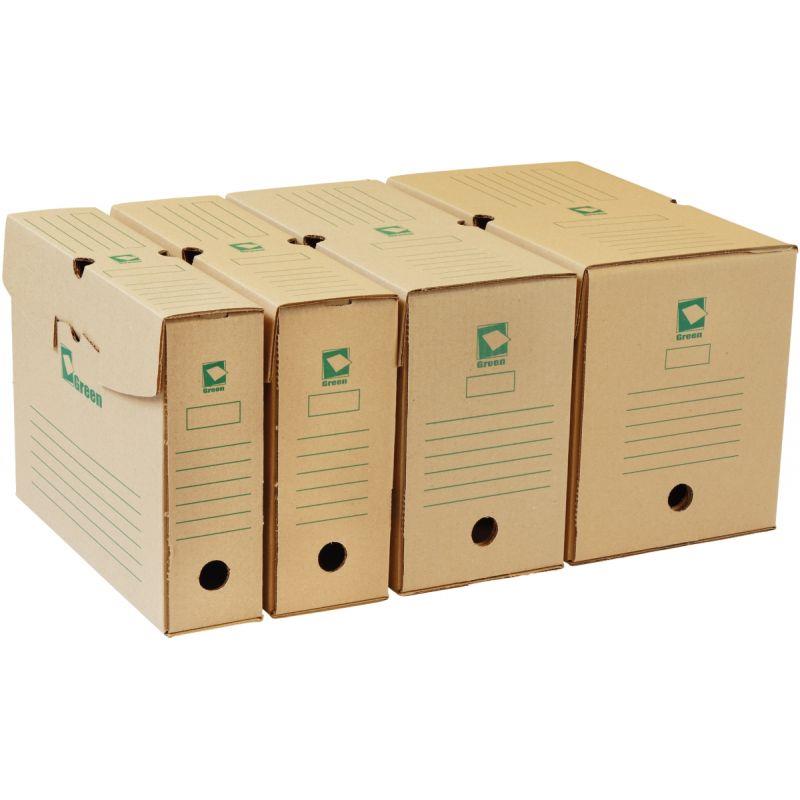 Paquet de 25 boites d'archives 34x25cm dos 20cm GREEN