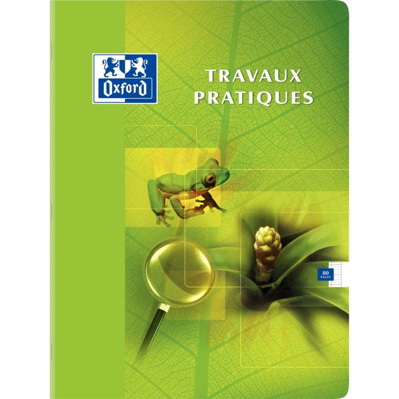 Cahier de travaux pratiques OXFORD, piqûre 80 pages, format 24x32 cm, seyès 90g / dessin 120g
