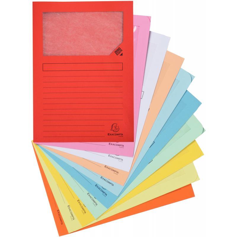 Paquet de 10 pochettes coin papier SUPER 160g, coloris assortis