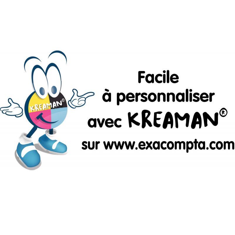Chemise 3 rabats à élastiques personnalisable KREACOVER en polypropylène blanc