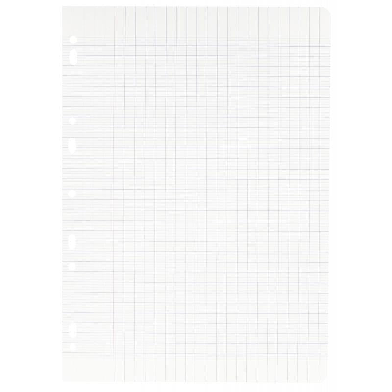 Sachet de 50 feuillets mobiles, format A4, seyès, papier 90g, blanc