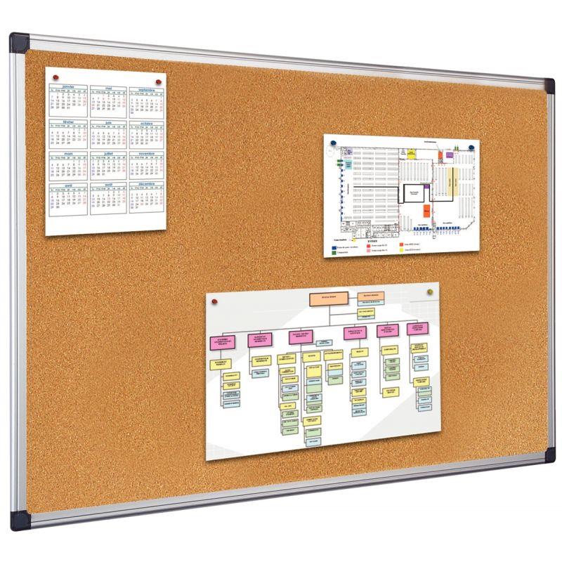 Tableau liège lg90xL120cm avec encadrement alu