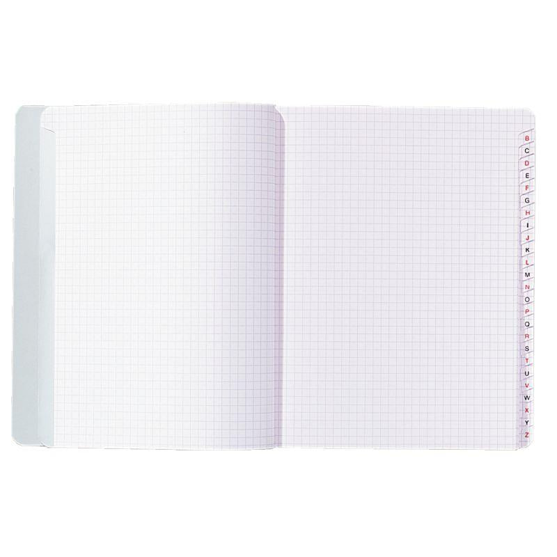 Répertoire brochure 192 pages, format 17x22 cm, quadrillé 5x5, papier 90g