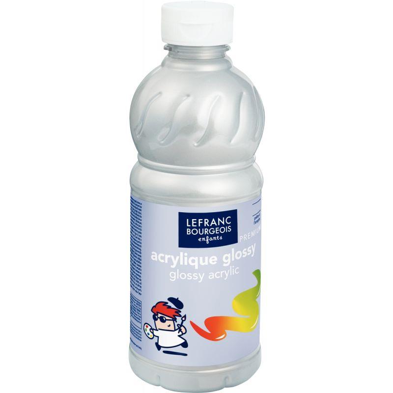 Flacons peinture brillante argent