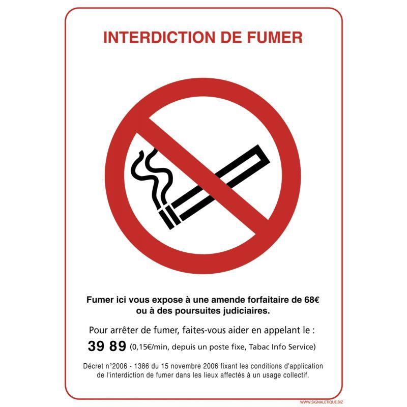 Plaque fumer format 21x15cm